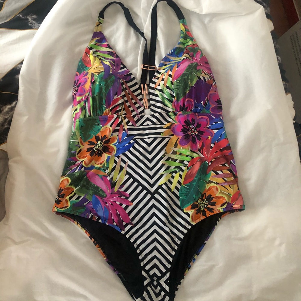 Floral one piece swimsuit